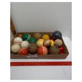 Vintage croquet balls & others