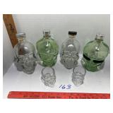 Skull vodka bottles
