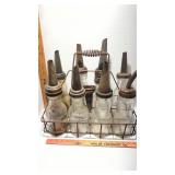 8- Oil Bottles w/ rack