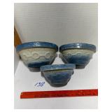 Antique salt glaze wedding ring bowls