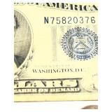 1934 $5 bill & misc. coins