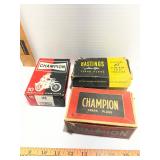 3- Vintage display boxes of spark plugs
