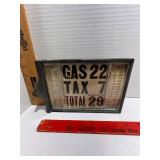 1930s Rutledge equipment Gas Price Sign