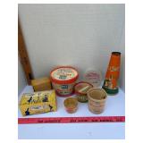 Vintage ice cream containers  8pc Advertising