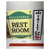 New Porcelain Texaco Bathroom sign