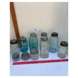 Antique mason jar lot