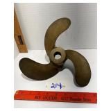 Vintage brass boat prop