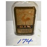 Red Rooster Gin Paper Label bottle