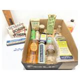 Vintage ointment and medicine cabinet items