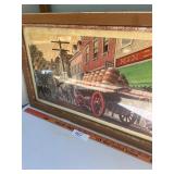 Large Pabst blue ribbon framed print