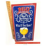 Pabst Blue ribbon beer sign