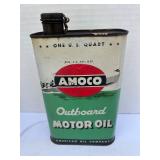 Amoco outboard motor oil can