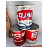 3- vintage oil cans