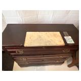 Walnut Dresser with marble insert
