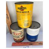 3- Vintage oil cans