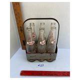 Original metal Pepsi 6-pack w/ Bottles