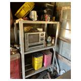 Aluminum shelf with contents