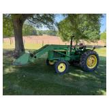 John Deere 830 tractor with loader
