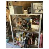 Aluminum shelf with contents