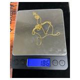 14k gold chain  1.86 grams