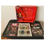 Action figures box and Gi-Joe magazines