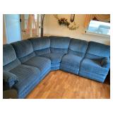 Reclining sectional sofa and recliner