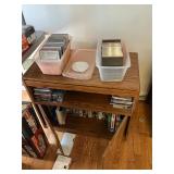 Cabinet and contents,