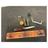 Military pins and knives