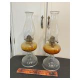 2 oil  lamps