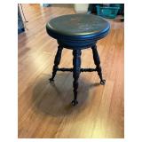 Antique claw foot organ stool
