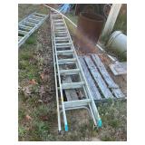 2 aluminum ladders