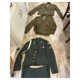 Military uniforms and coats