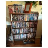 Book shelf and DVDs