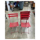 4 folding metal chairs