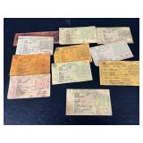 Vintage registration cards