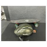 Skateboard and helmet