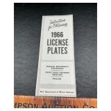 1966 NC license plate pamphlet