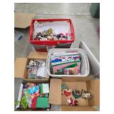 2 totes and a box of Christmas