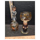 Goebel Hummel figural wine goblet & bell