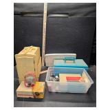Sewing boxes and contents