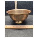 Brass pedestal bowl