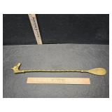 Brass horse head shoe horn