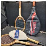4 Vintage Tennis Rackets