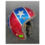 Vintage 1970s motorcycle helmet