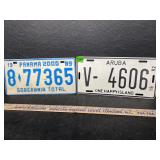 2- vintage car tags