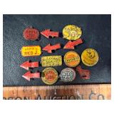 Antique tobacco tin tags