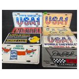 Vintage license plate plates