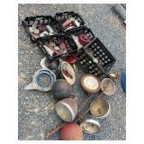 Huge lot vintage car lights and lenses
