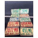 10- NC VINTAGE MOTORCYCLE TAGS