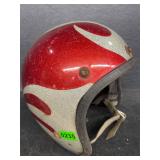 Vintage 1970s motorcycle helmet